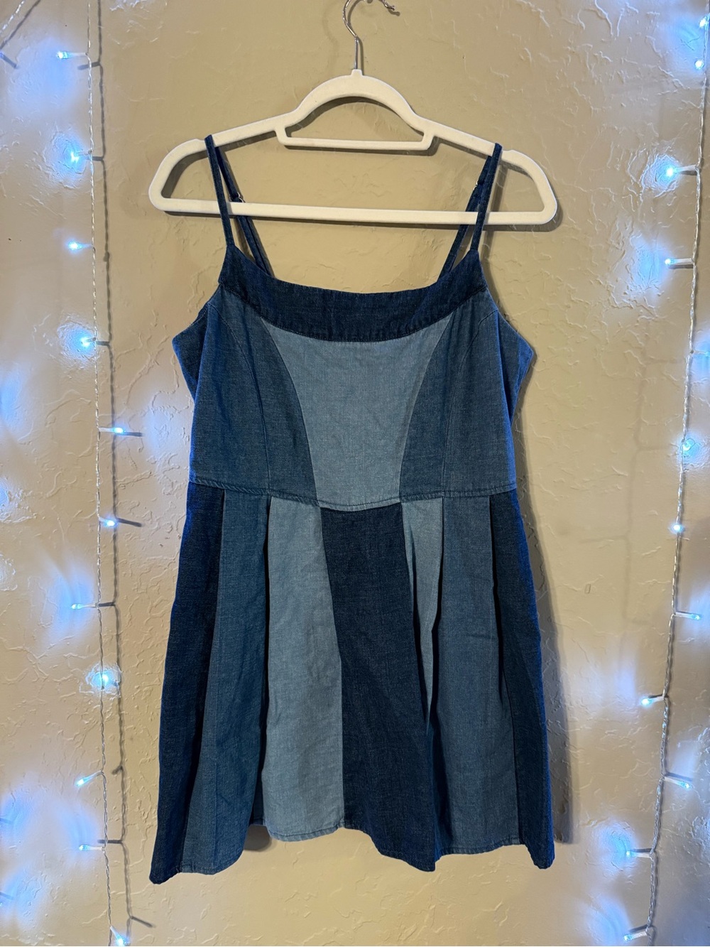 Patchwork Denim Mini Dress